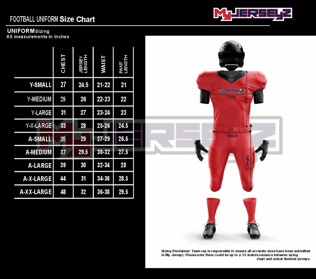 Football Sizes Chart